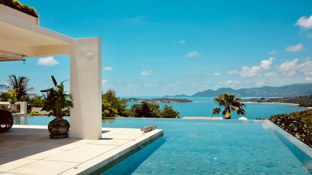 A construction project in Koh Samui following local regulations and zoning laws.