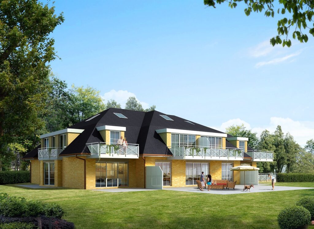 Large, open windows of a villa designed for tropical climate, optimizing ventilation and panoramic views