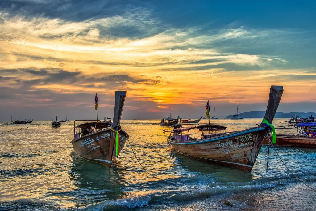 Lush green island landscape with solar panels, local organic farming, and eco-friendly transportation in Koh Samui.